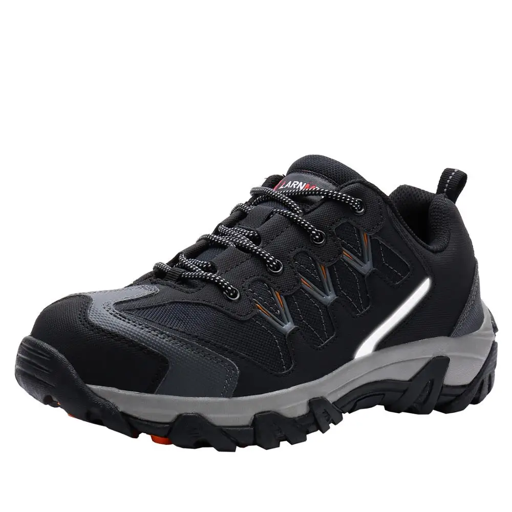 LARNMERN brand high quality durable industrial and woodland work shoes,steel cap and rubber sole sport safety shoes