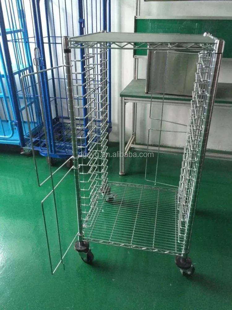 SMT electrolic ESD tray wire shelving trolley
