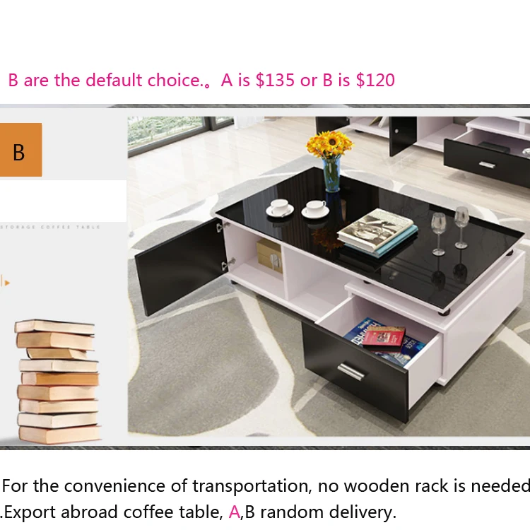 
Coffee table living room furniture modern tea table and tv stand 