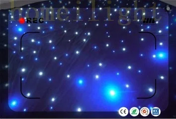 Homei lighting 4*6M Blue and White LED Star Curtain backdrop for Night Club led curtain light cloth