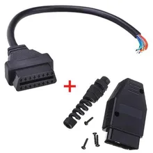 Universal OBD2 (M+F) Male + 16 Pin Female Open Extension Connector Cable Assembly OBD 2 OBD II Diagnose Adaptor J1962 Free Ship