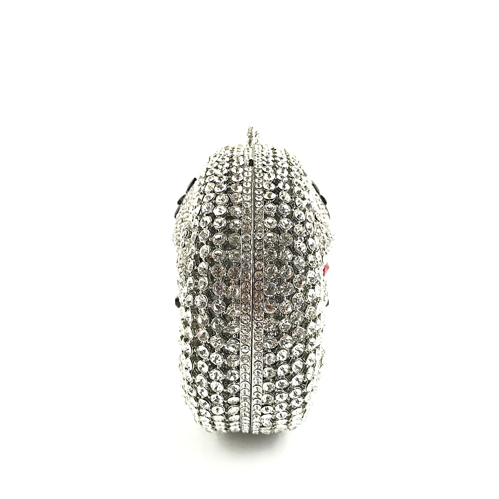 
Popular handmade skull pattern women crystal clutch purse OC3680 