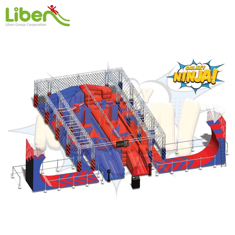 kids parks inflatable ninja warrior obstacle course for sale
