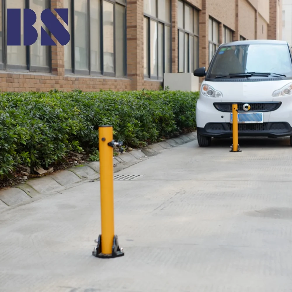 Garage Bollard Folding Parking Bollards Lock Traffic Safety Equipment Manual Pull Bollard