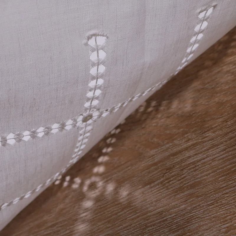 
CL001: classic white ramie/cotton hand made / handmade drawn thread work curtain 