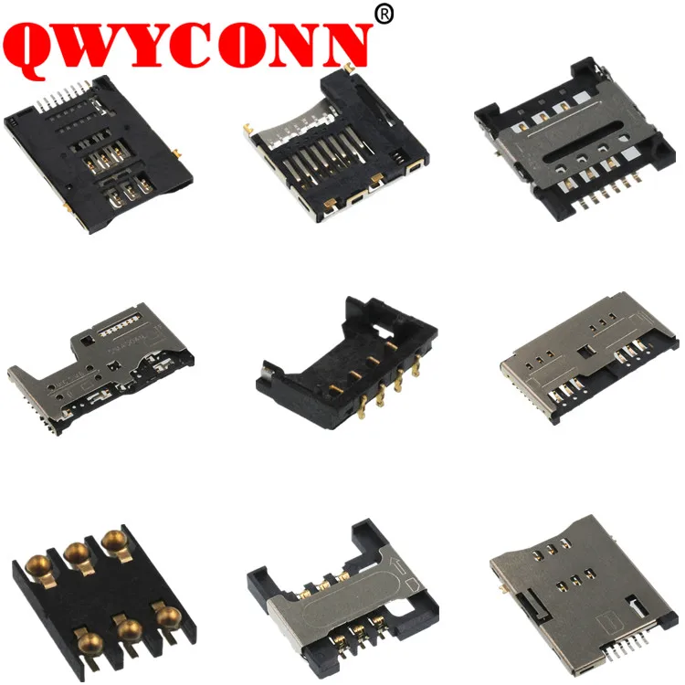 
pcb micro sd sim card connector 