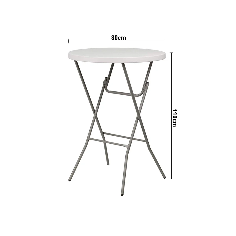 32 дюйма Круглый Белый выдувной пластиковый барный столик для мебели