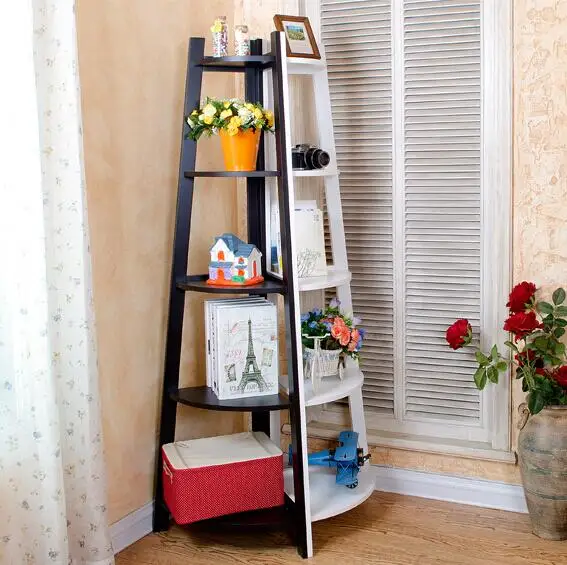 Индивидуальная демонстрационная стойка для мебели, 5 деревянных полок, винтажная угловая полка, полка с отделкой для дома или офиса