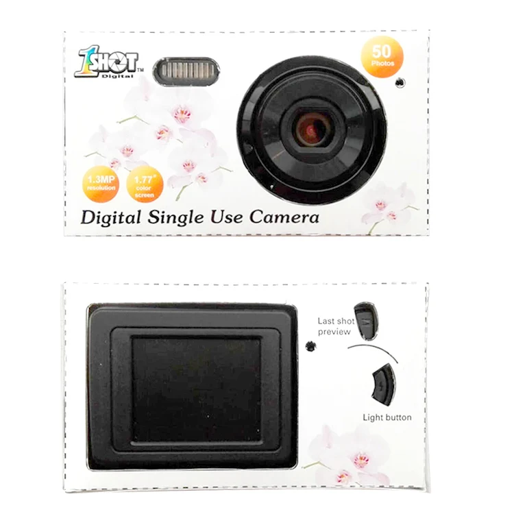 Private Label Design OEM Custom Cheap Price 1.77inch 1.3MP Digital Single Use Photo Camera