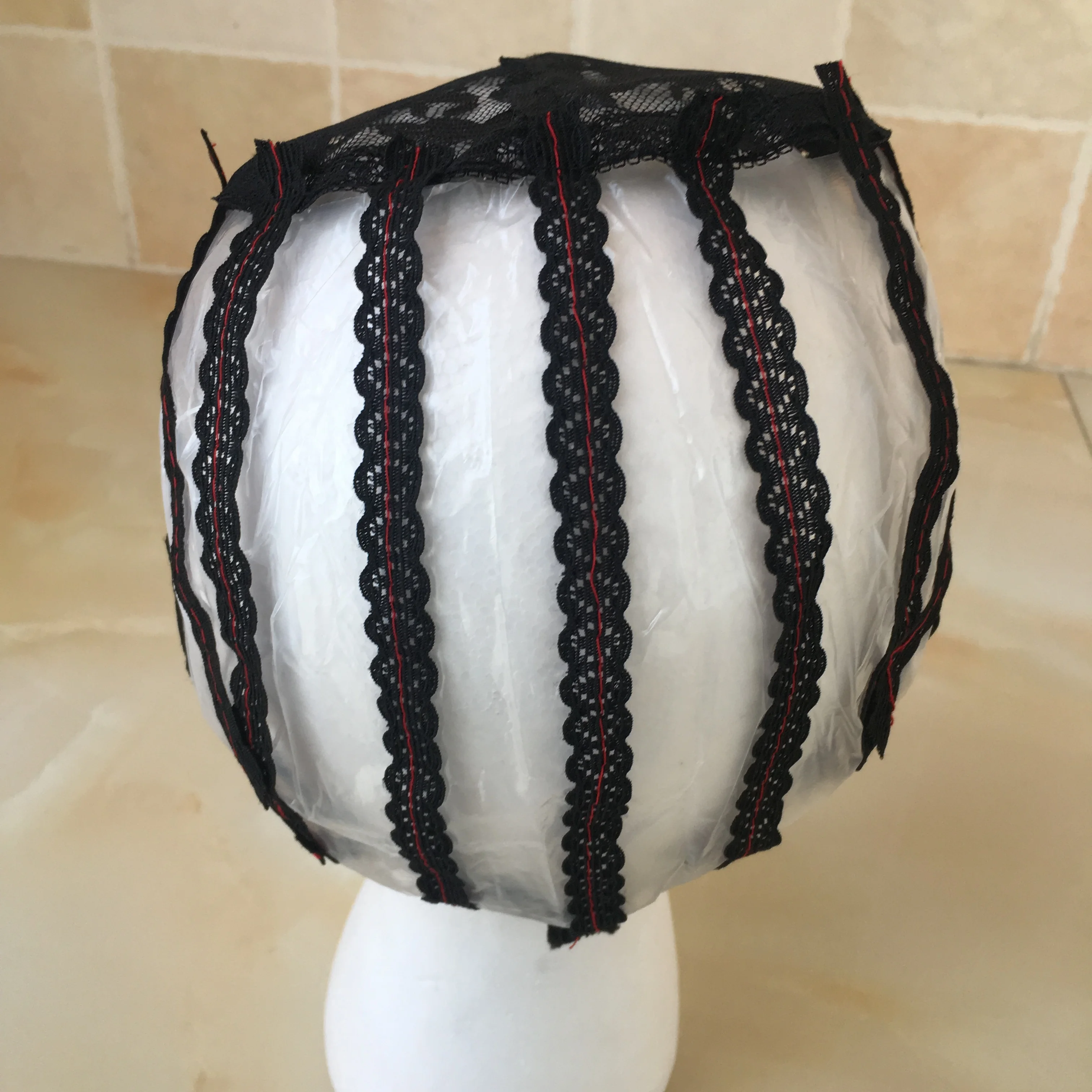 factory direct sale  wig cap, Black Ventilate Plastic Elastic Mesh Wig Cap With, wholesale price  lace wig caps for making wi