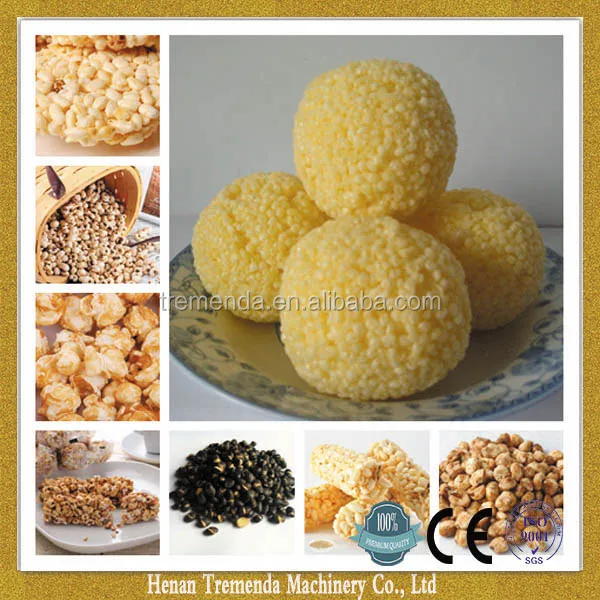 
Tremenda high capacity wheat corn rice air flow extruder puffing machine 