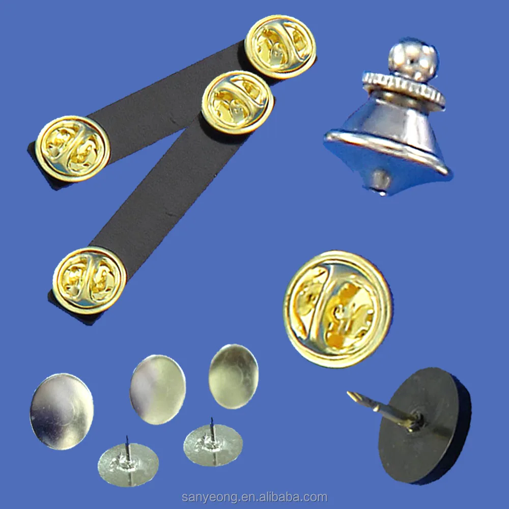 Badge bar pin butterfly clutch lapel pin