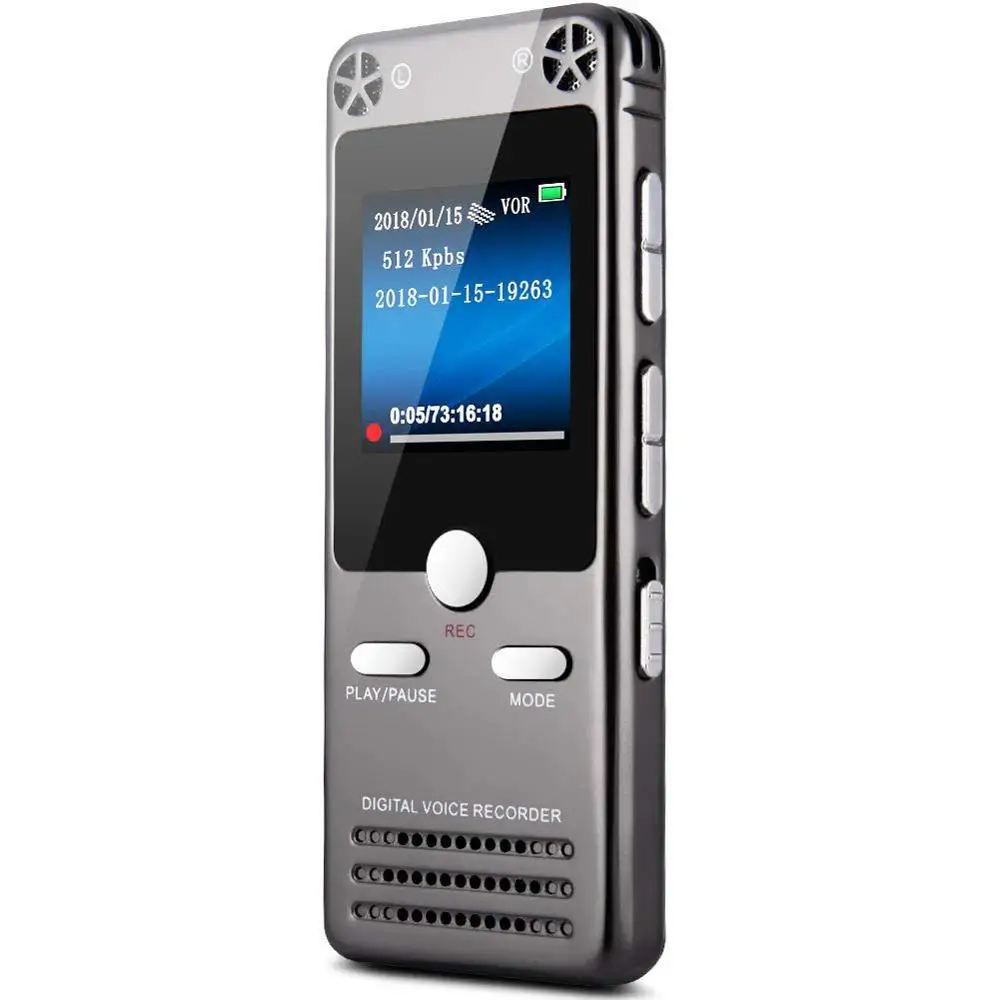 Portable Digital Audio Voice Recorder Recording Device Dictaphone 8GB Memory MP3 Music Player Telephone Conversation Recorder
