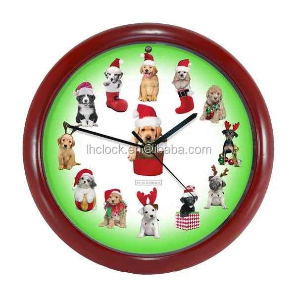 hourly music wall clock bird cat dog animal horse instrument sound wall clock