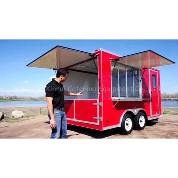 various color mobile ice cream trailer kiosk