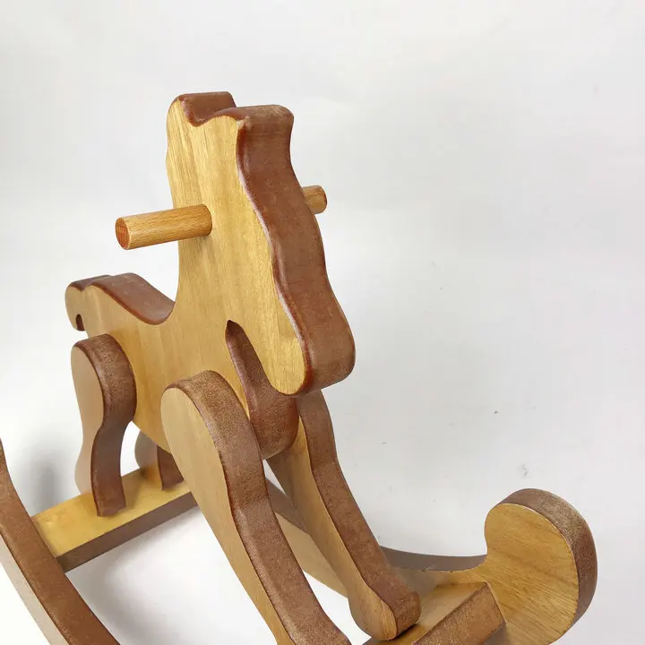 
custom laser cut hand carve wood decorative rocking horse 