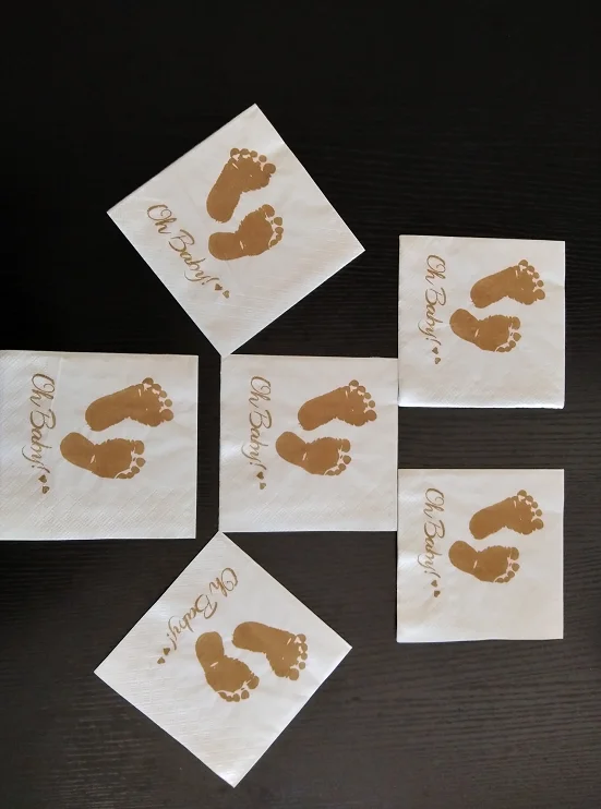 High Quality Printed 2 Ply 25 x 25 Dinner Napkin  For Hotel