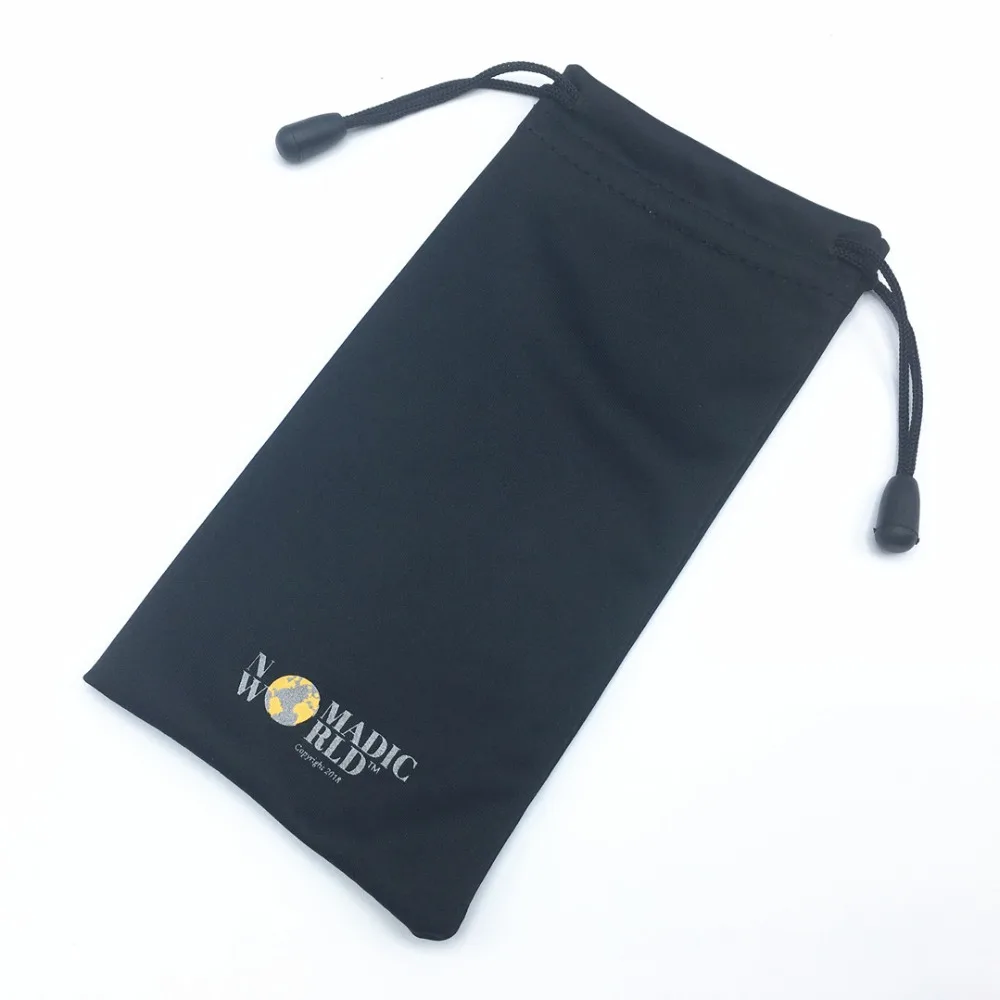 Custom Drawstring Microfiber 80%polyester20%polyamide 230GSM Cloth Glasses Sunglasses Jewelry Pouch Bag with Logo Printed