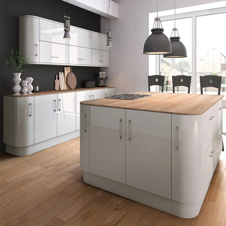 Pictures beige MDF kitchen cabinet direct from china