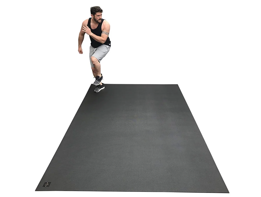 Large Premium Exercise Mat Ultra Durable Non-Slip Workout Mats For Home Gym Flooring Plyo HIIT Jump Cardio Yoga Mat