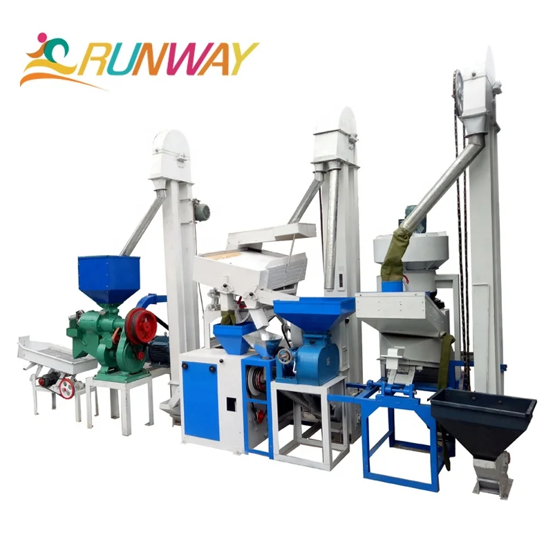 1 ton zaccaria rice milling machine rice mill with packing scale