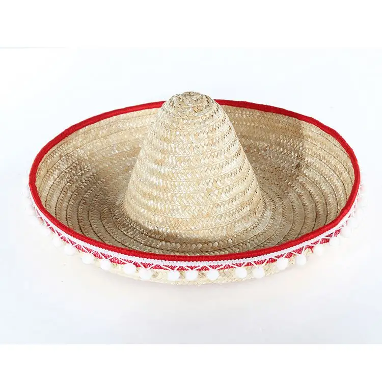 
2020 New Style Logo Custom Plain Mexico Straw Sombrero Hat Wholesale 