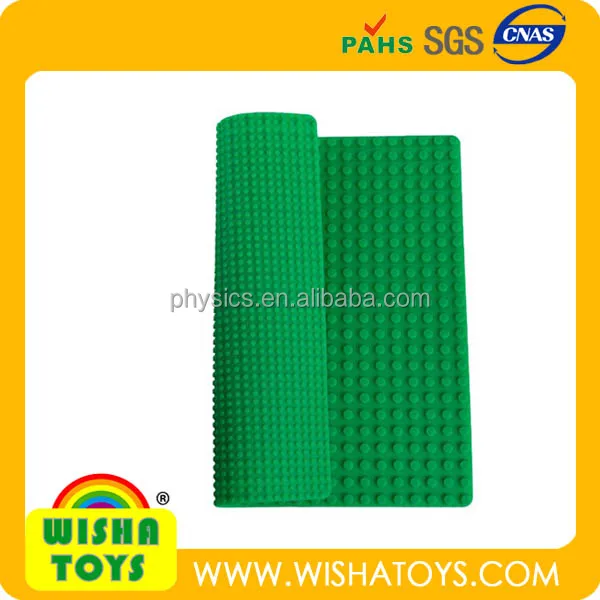 Brick Building Roll able Play Mat 15X15 Inch, Two Sided Silicone Mat - Works with All Major Brands of Bricks