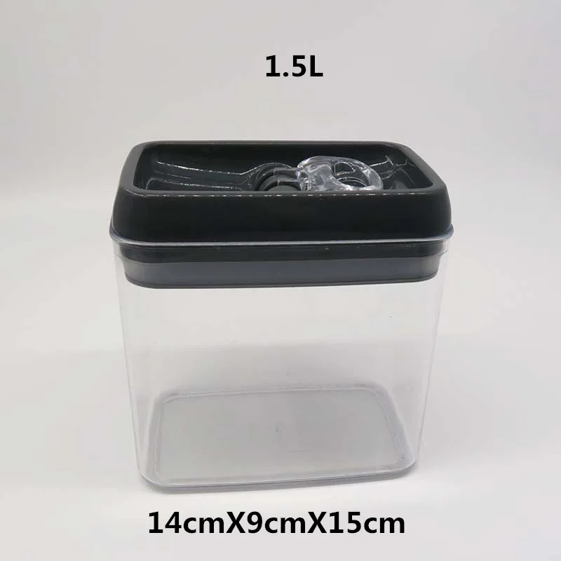 Big Small Airtight Plastic Food Storage Containers with Lids Set of 4 Kitchen Canisters for Candy Cookie Rice and Spice Jars