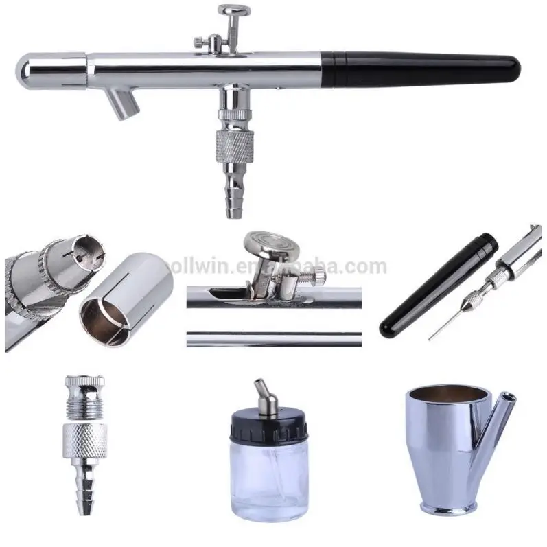 3 Airbrush Compressor Kit Dual Action Spray Air Brush Set Tattoo Nail Art