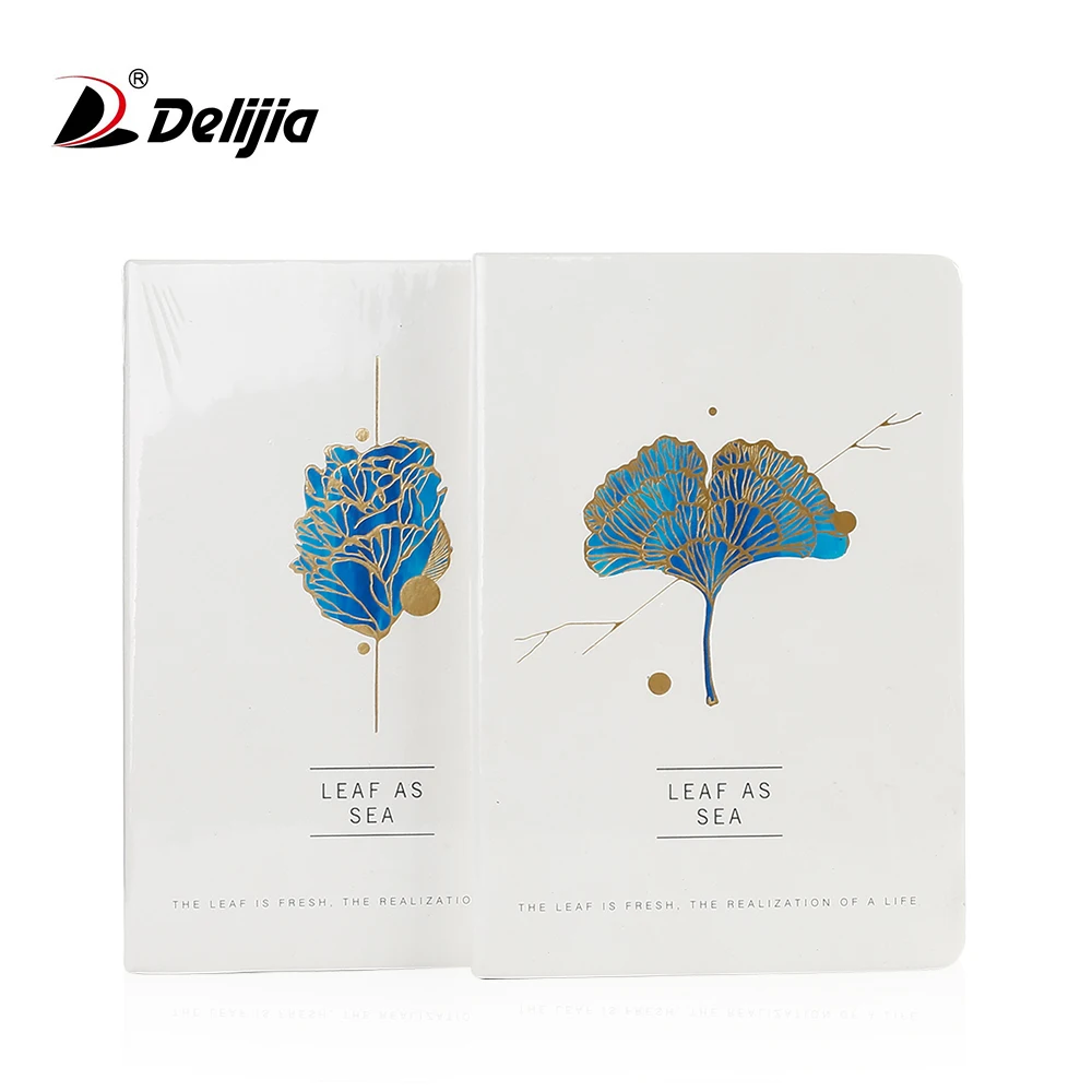 A5 notebook manufacturers custom cover material pu leather leaves diaries for kids
