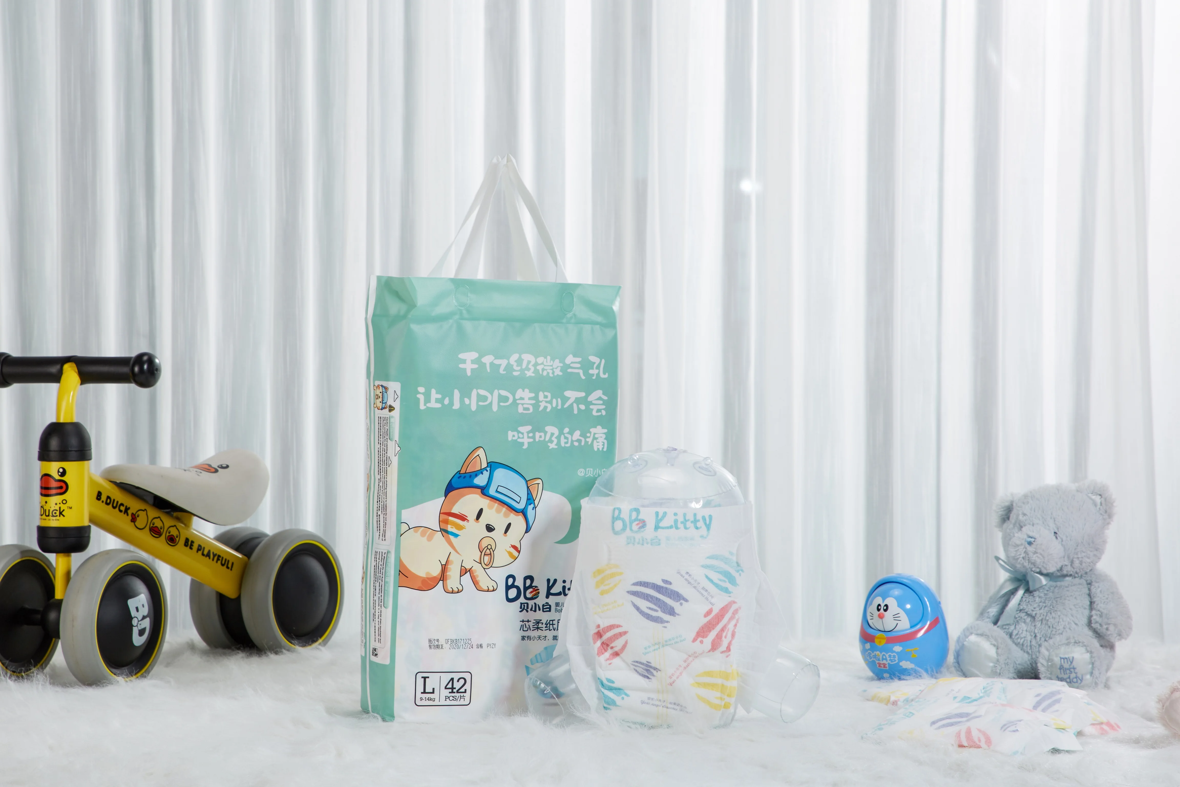 OEM baby disposable biodegradable sleepy baby diaper & Six sizes are optional