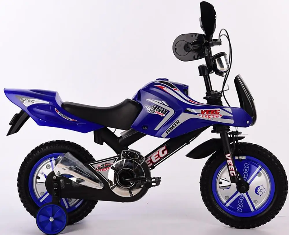 Four Wheel moto type bicycle/ motorcycle for kids /children with training wheel (MANUFACTURER )