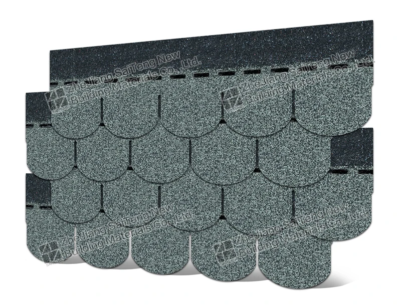 Gray Fish Scale Asphalt Roof Shingles for Roofing