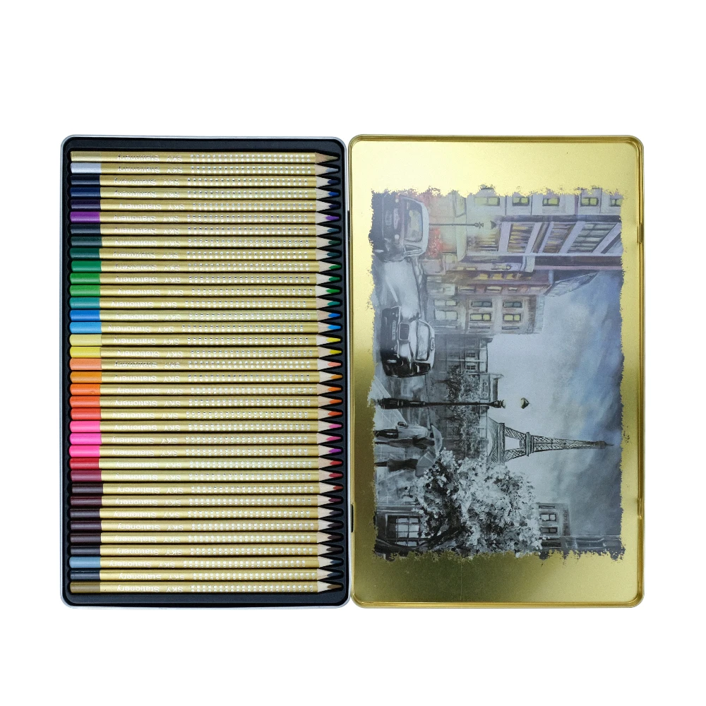 Набор цветных карандашей 2022, 36 цветов, Набор цветных карандашей из дерева, детский цветной карандаш