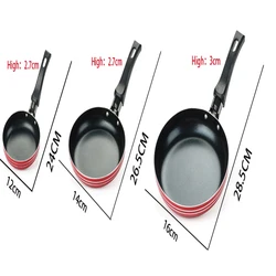 2019 amazon hot selling colorful non stick aluminum frying pan carbon steel frying pan with Plastic handle