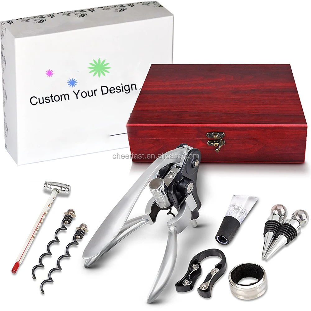 Подставка для кролика Cheerfast, подарочный набор для вина, 9 шт. аксессуаров в деревянной коробке