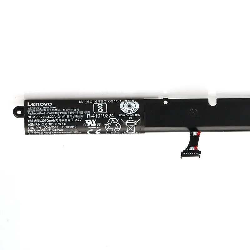 Rechargeable Genuine Laptop Batteries SB10J78996 00HW048 7.5V for Lenovo ThinkPad