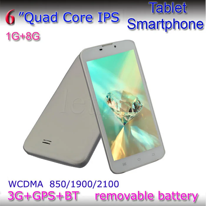 Phablet 6 дюймов кадров в секунду +3g +gps +bt, 1g/8g, mtk8382 четырехъядерных процессоров андроид 4.2 смартфон