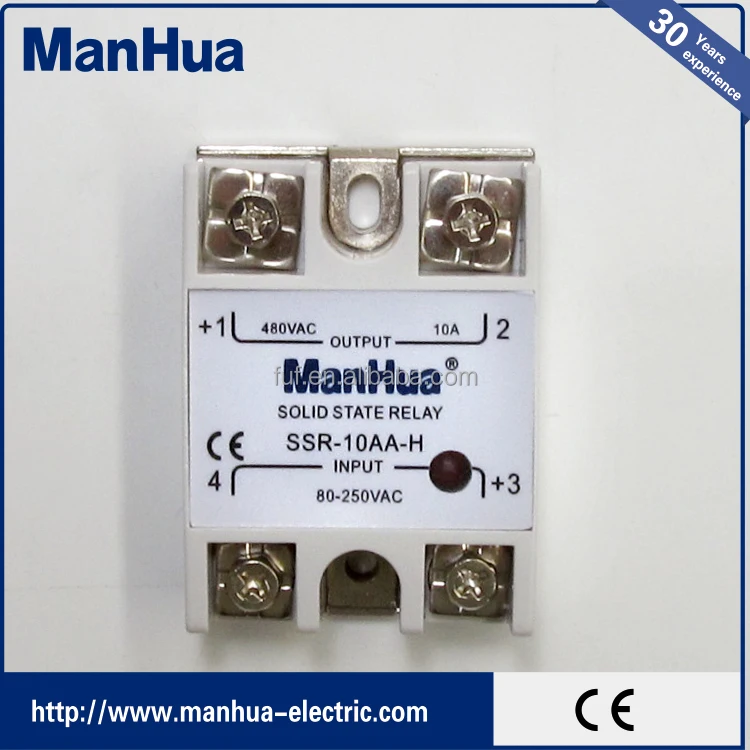 Однофазный AC control 80-250VAC чтобы 480VAC 10A твердотельные реле/сср реле с CE