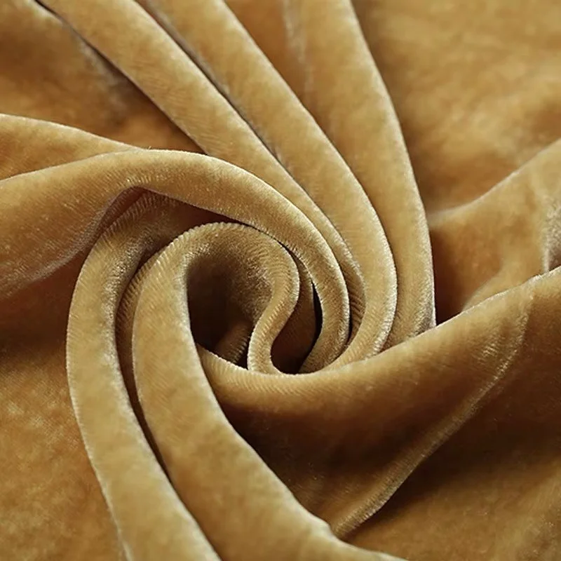 solid plain dyed mulberry italian silk velvet fabric silk viscose fabric for Europe and America A/W