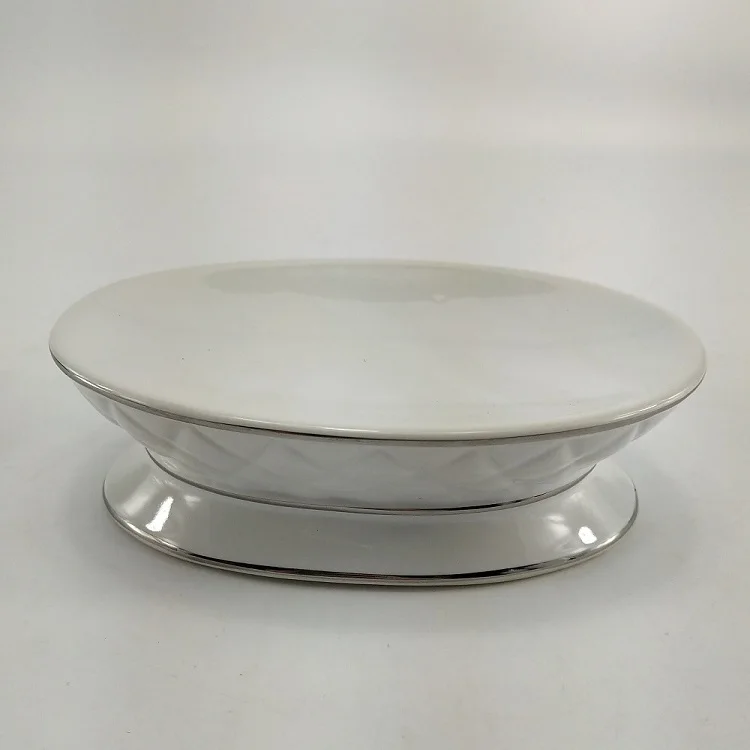 Western White Dolomite Ceramic Hotel Bathroom Accessories Set