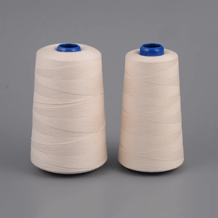 Raw white cotton sewing thread in bulk 20s/4 1400Y TKT 25 TEX120 (60531536886)
