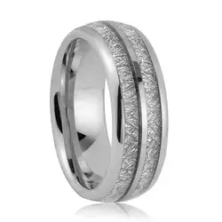 Rose Gold Jewelry Gibeon Meteorite Tungsten Carbide Ring