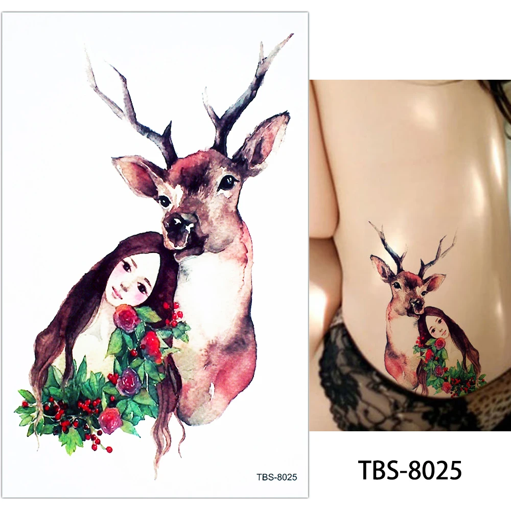 TBS Colourful  Temporary Tattoo for Sexy Woman Beautiful Girl Tattoo Sticker