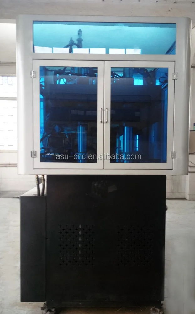 JASU Single stage vertical automatic mini middle pet pp pc tritan ABS plastic bottle stretch blow molding machine good price