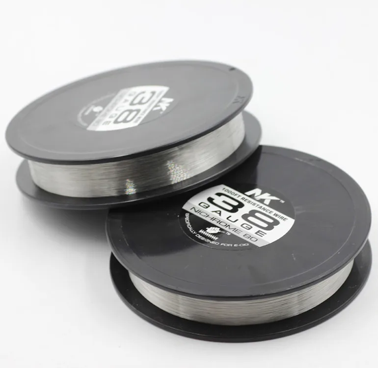 Китай, оптовая продажа, NK нихромовый провод для электронной сигареты AWG 20 22 24 26 28 30 32 34 36 38 калибр, ни80 провод