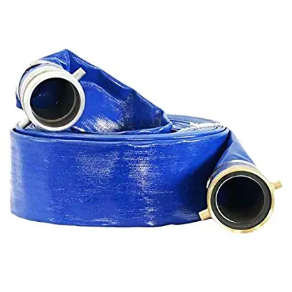 
6Bar High Quality Working Pressure PVC Layflat Pump Water Discharge Pipe Hose with Camlock Coupling 