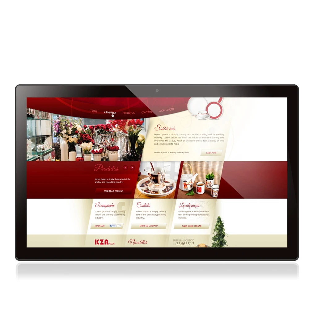 18.5 Inch Super Smart Tablet PC with Android 8.1 OS Quad-core big tablet RK3288 Quad-Core ips touch screen HDMI digital signage