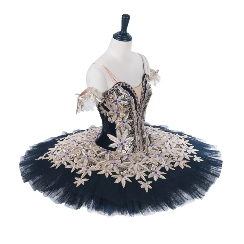Free shipping! girls black bird professional ballet tutus women calssic ballet tutu white pancake costumes nutcracker