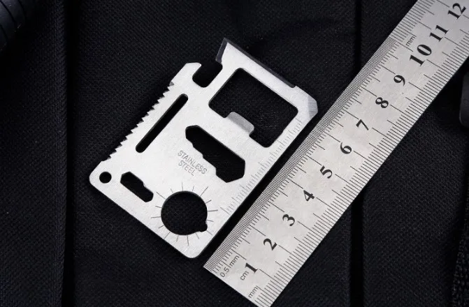 Multi Tool Stainless Steel Credit Camping Pocket  Card Knife